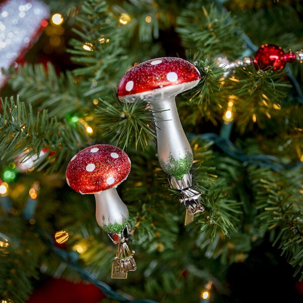 Christmas mushroom store ornaments